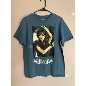 Wednesday Adams T-Shirt Adults Large Adams Family Jen Ortega Netflix Goth Spooky
